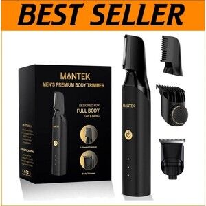 MANTEK Men's Body Trimmer with 2 Quick Change Heads - Perfect for All Areas